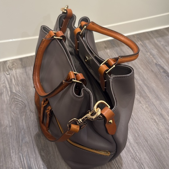 Dooney & Bourke Dawson Gray and Brown Handbag - Picture 7 of 10